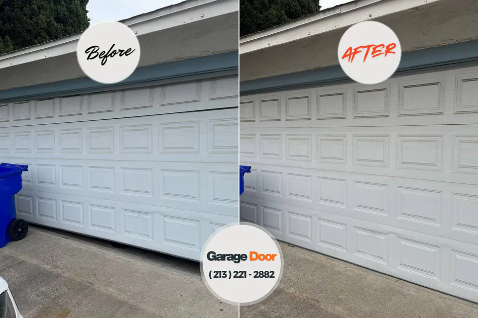 Before and after: garage door repair Royal Oak, MI